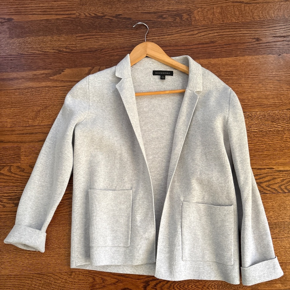 Banana Republic Womens Gray Open Sweater